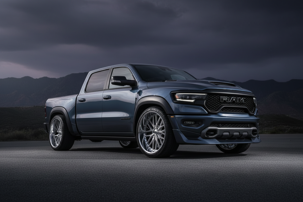 Dodge RAM TRX extrem tiefergelegt Räder an Kotflügelkante