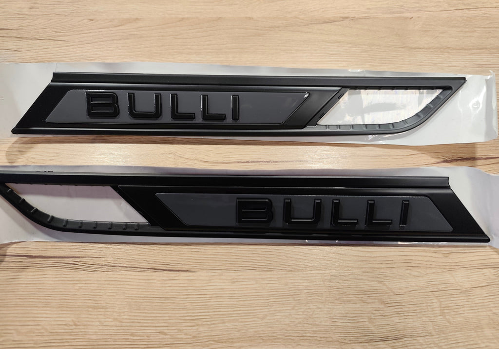 Bulli Plaketten Schwarz Set