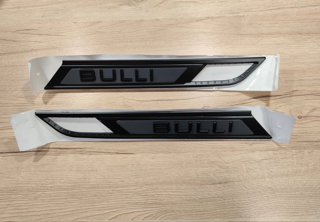 Bulli Plaketten Schwarz Matt 