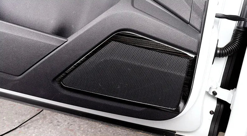 VW T-Roc  Tür Lautsprecher Abdeckungen Schwarz  Carbon-Optik