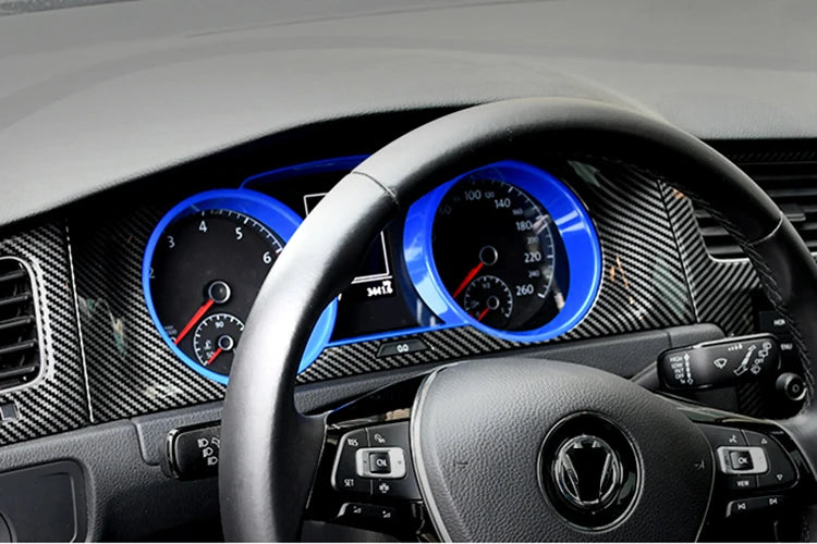 VW Golf 7 – Tacho Instrumentenrahmen Zierblende Rot / Blau