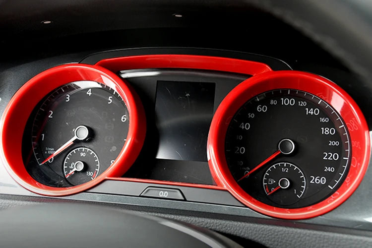 VW Golf 7 – Tacho Instrumentenrahmen Zierblende Rot / Blau