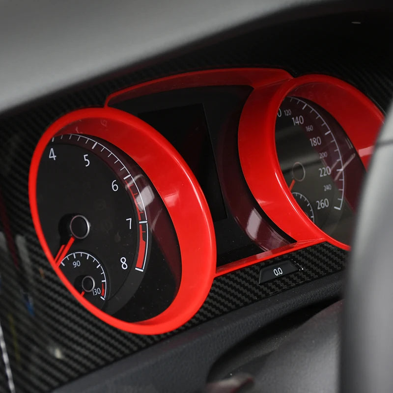 VW Golf 7 – Tacho Instrumentenrahmen Zierblende Rot / Blau