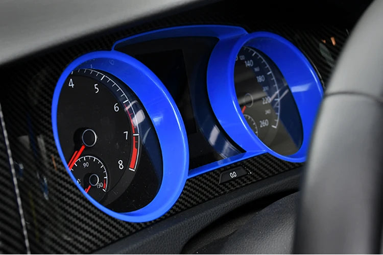 VW Golf 7 – Tacho Instrumentenrahmen Zierblende Rot / Blau