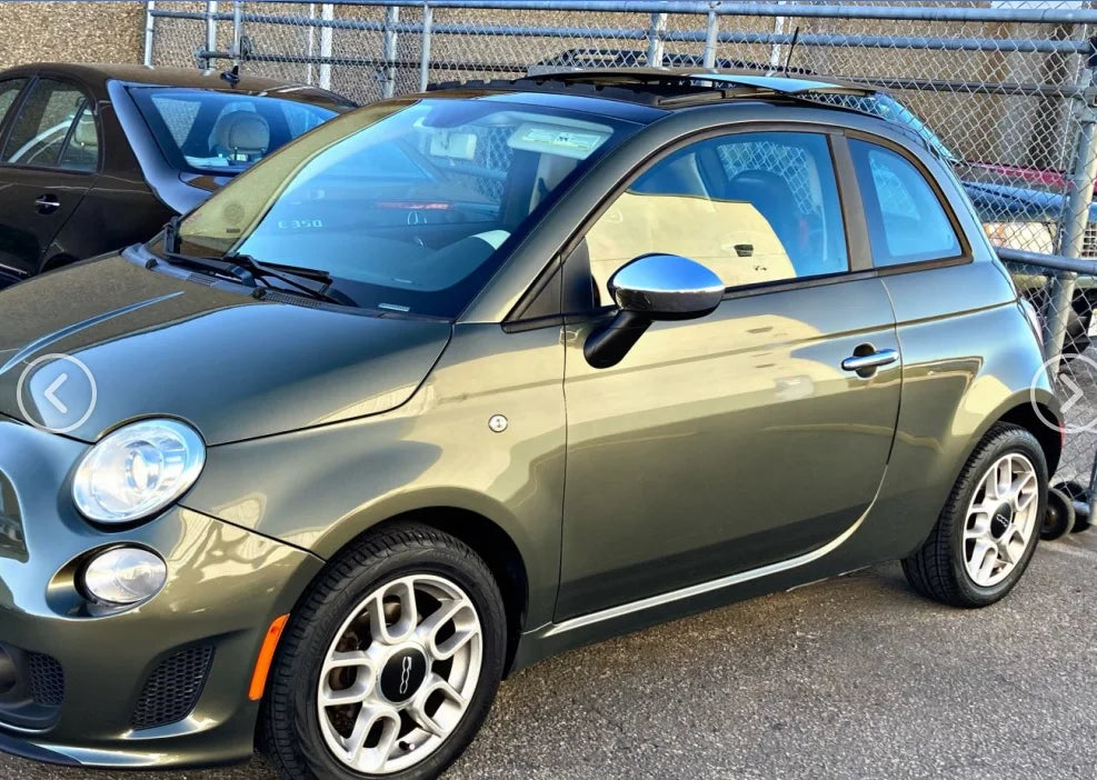Fiat 500 Spiegelkappen Carbon Look