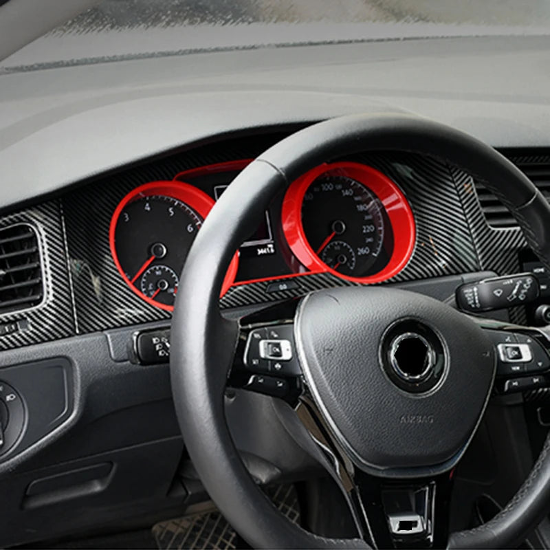VW Golf 7 – Tacho Instrumentenrahmen Zierblende Rot / Blau