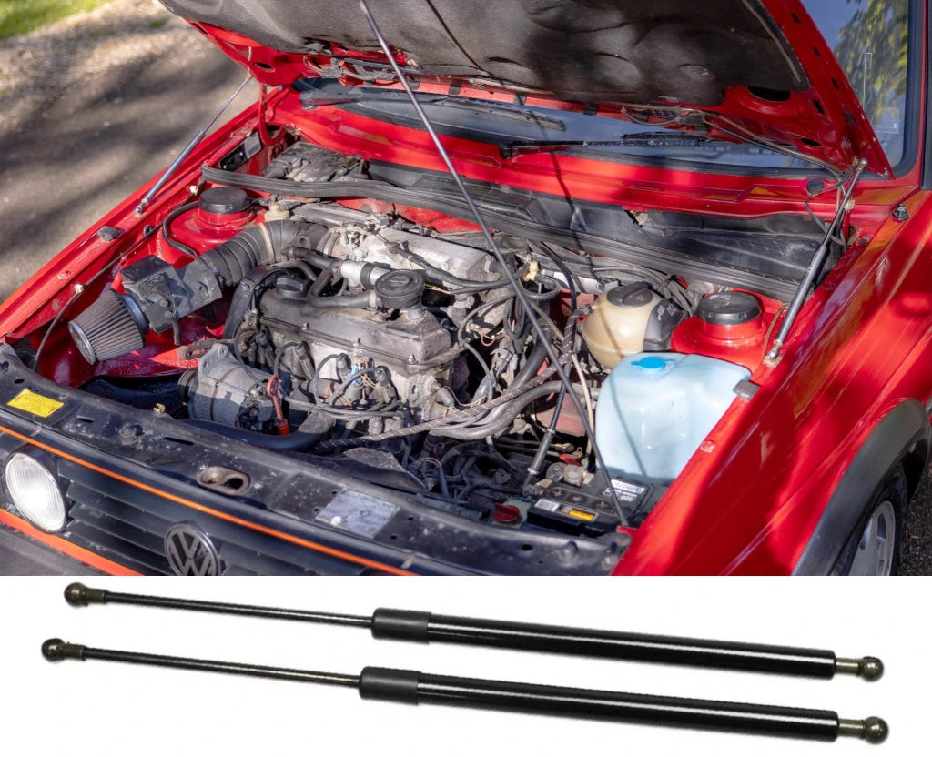 VW Golf 2 – Motorhauben Lift Gasdruckfedern Carbon-Optik