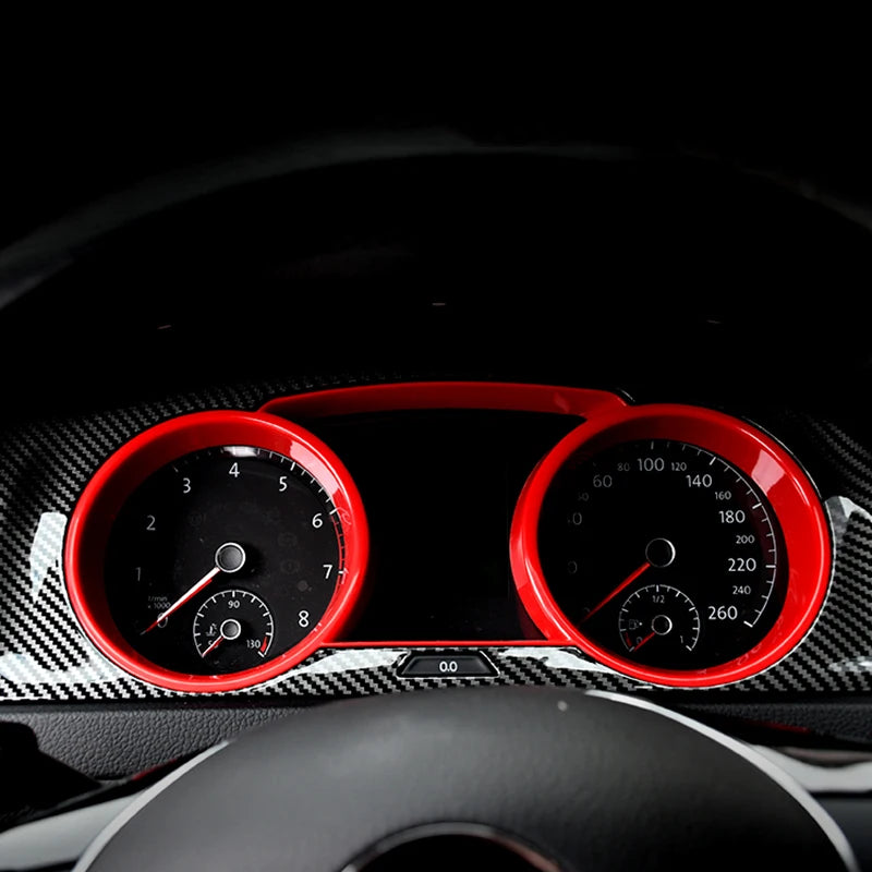 VW Golf 7 – Tacho Instrumentenrahmen Zierblende Rot / Blau