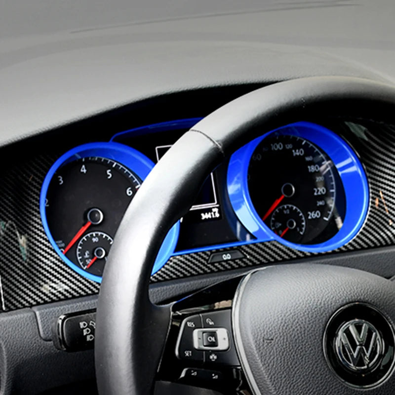 VW Golf 7 – Tacho Instrumentenrahmen Zierblende Rot / Blau