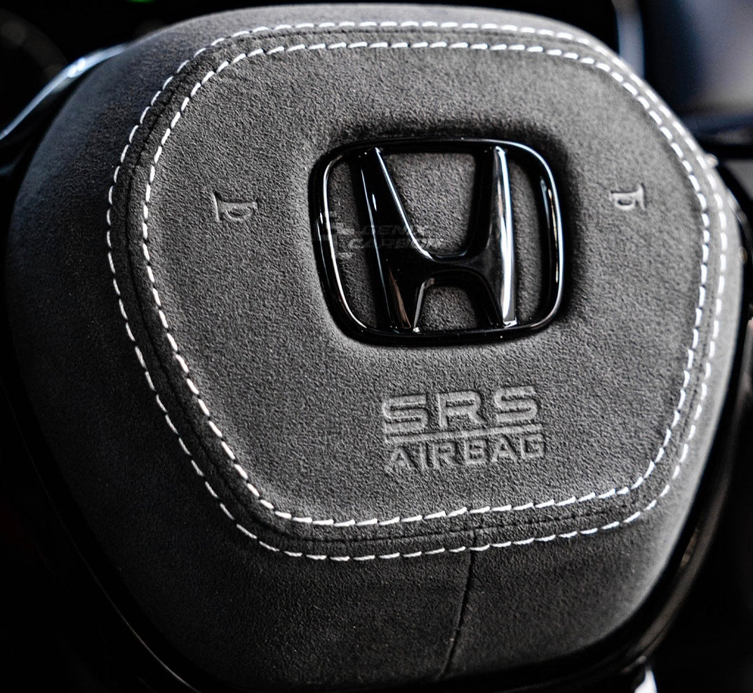 Honda Lenkrademblem Cover Abdeckung Overlay Schwarz glänzend