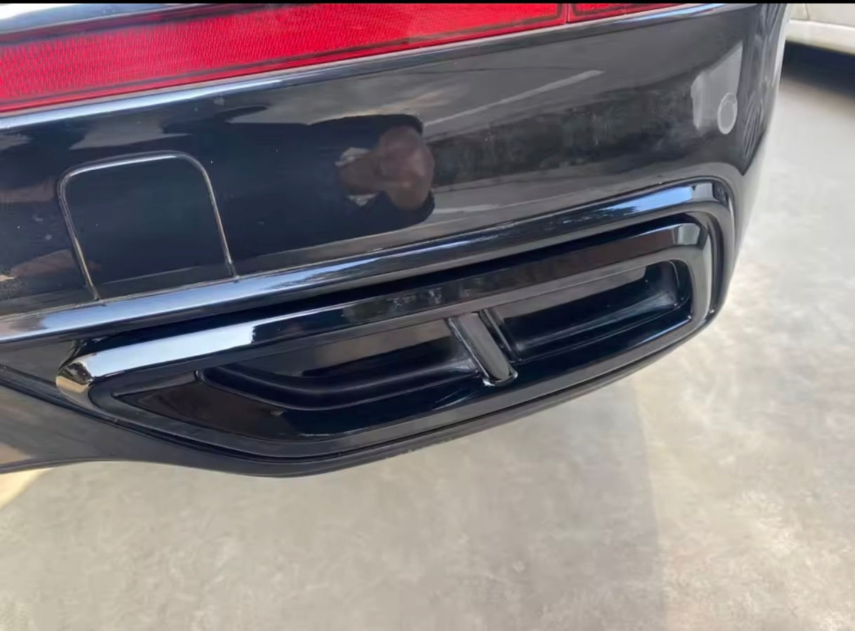 VW Tiguan 2 Auspuffblenden Schwarz Komplettset
