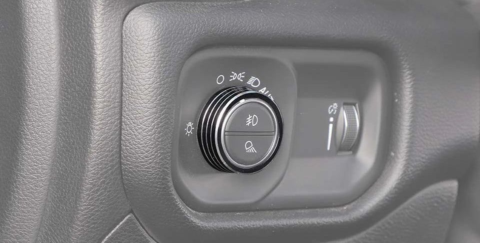 Dodge RAM  Schalterknopf Zierringe Schwarz & Rot
