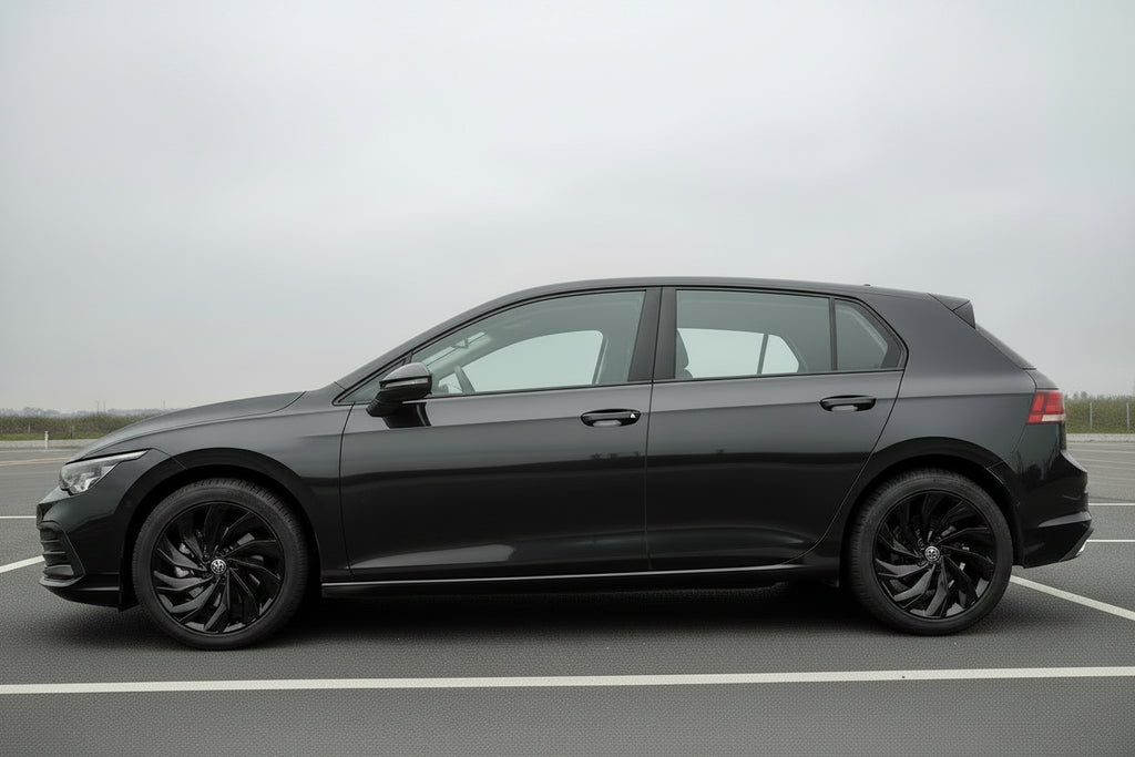 VW Golf 8 GTI R Clubsport– Fensterrahmen Zierleisten Set Schwarz Hochglanz