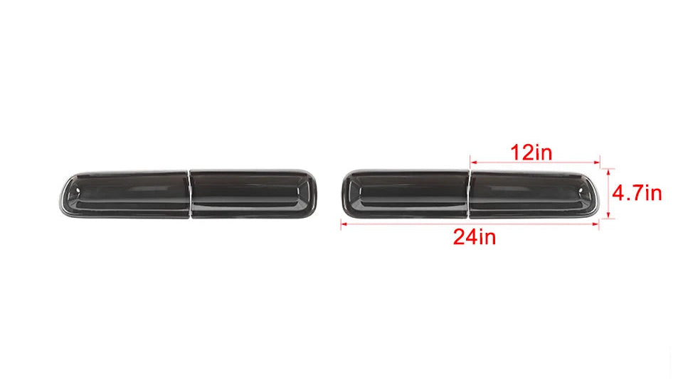 Dodge Challenger – Rückleuchten Abdeckungen Smoky Black