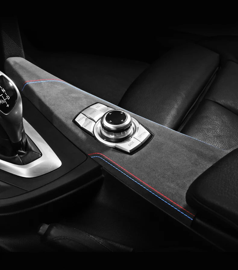 BMW F30 F32 F34 Mittelkonsole Folie Zuschnitt Alcantara Carbon Look