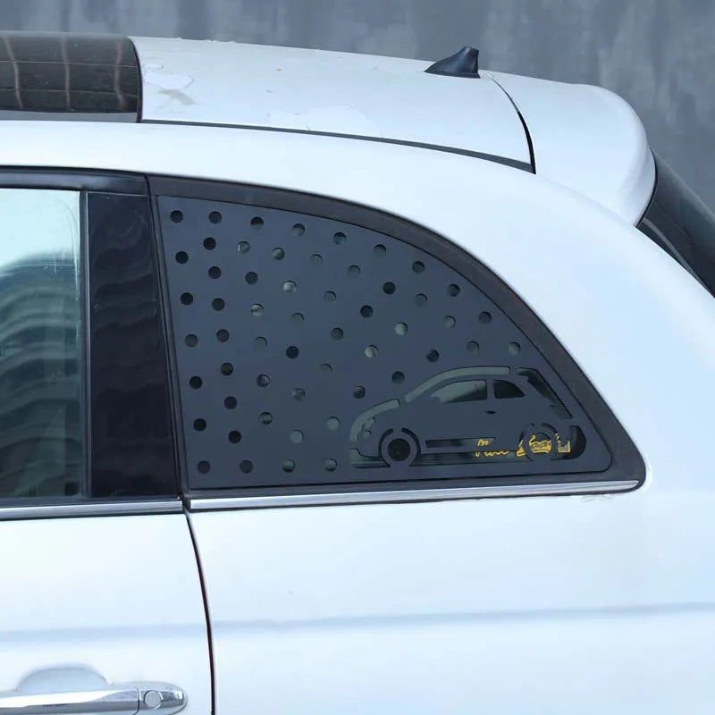 Fiat 500 Heckfenster Dreieck Wabenpanel Aluminium