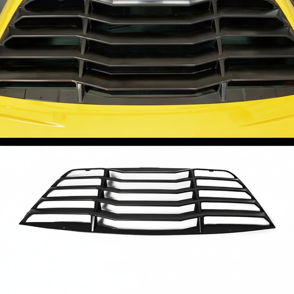 Dodge Challenger – Heckscheiben Louvers Matt Schwarz (1-teilig)