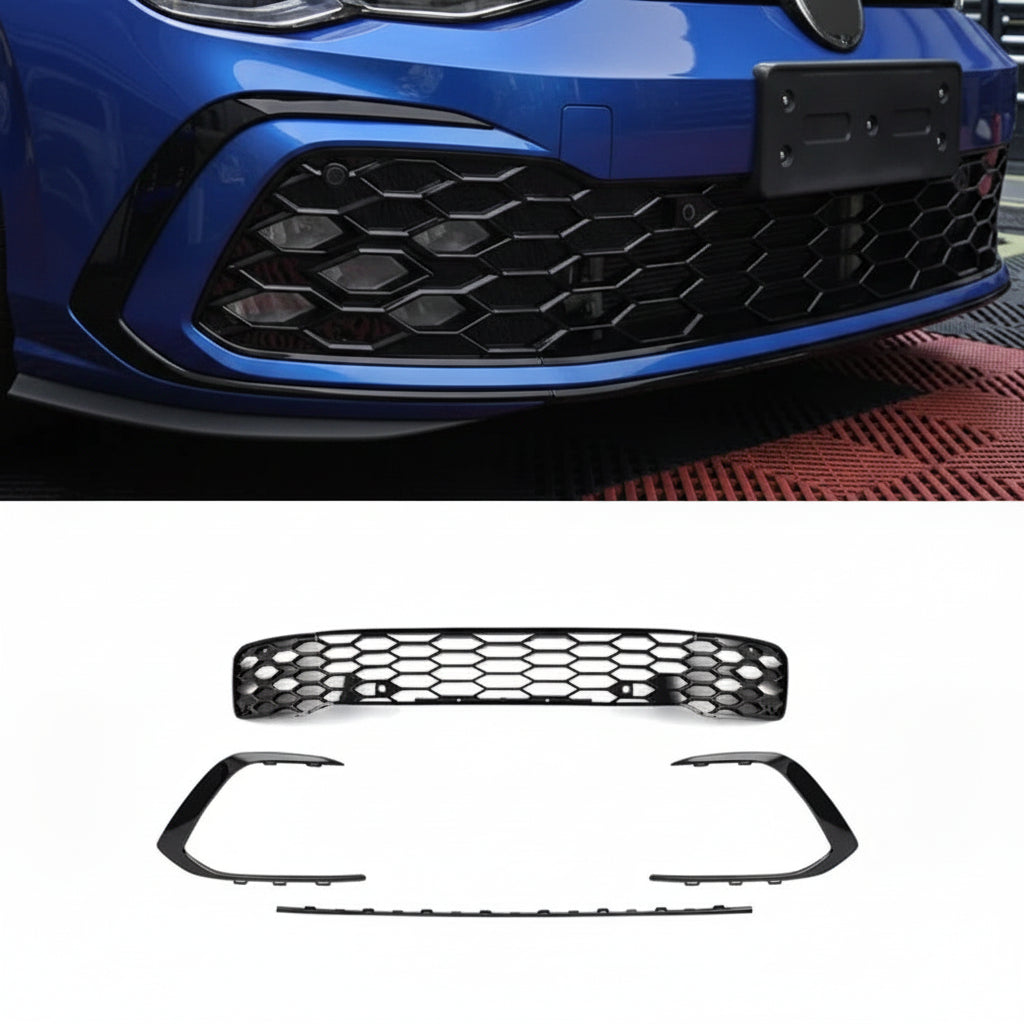 VW Golf 8 MK8 GTI Frontgrill Schwarz Hochglanz