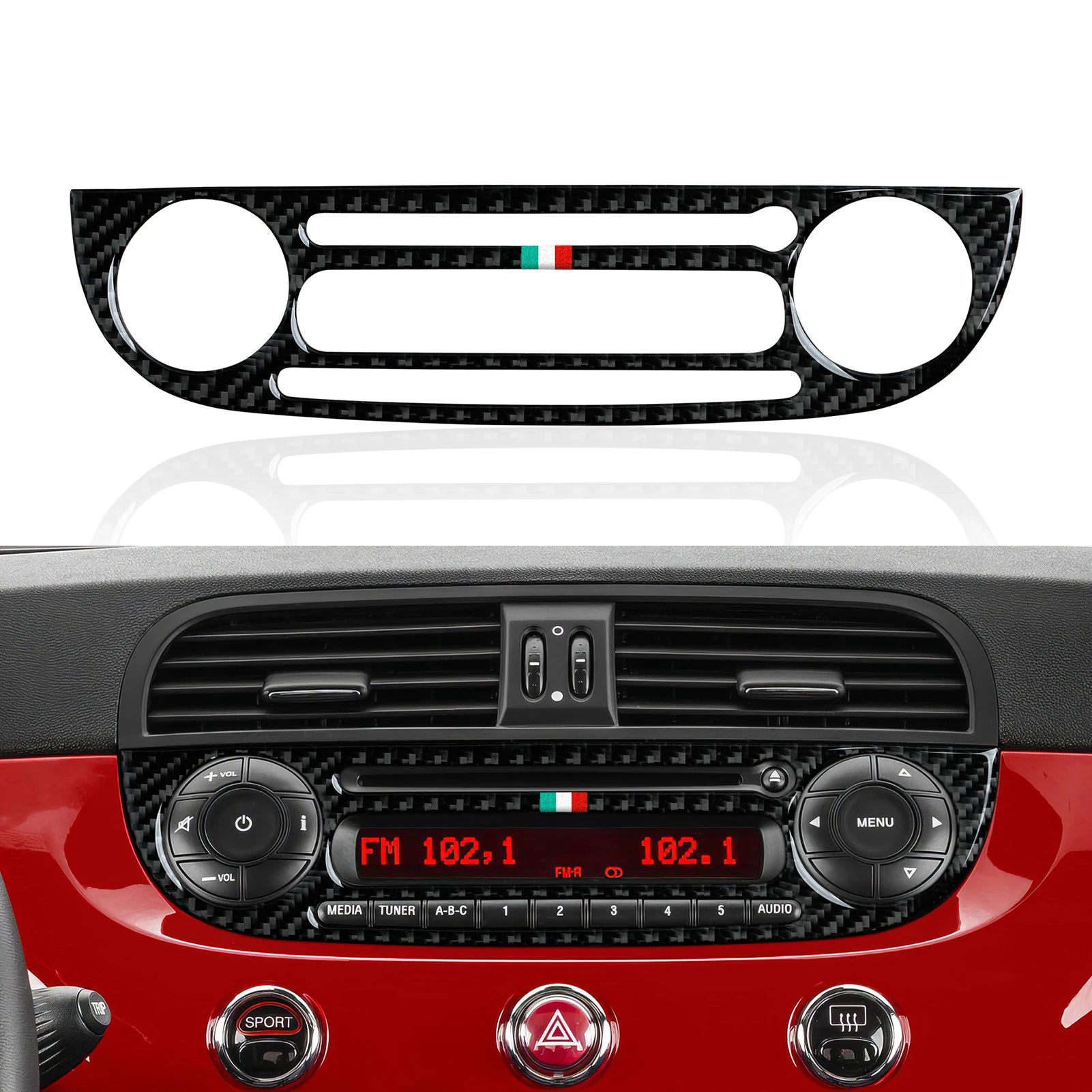 Fiat 500 Abarth 595 695 Innenraum Carbon Look Cover Set