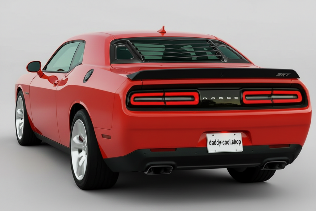 Dodge Challenger – Heck & Seiten Louvers Matt Schwarz (3-teilig)