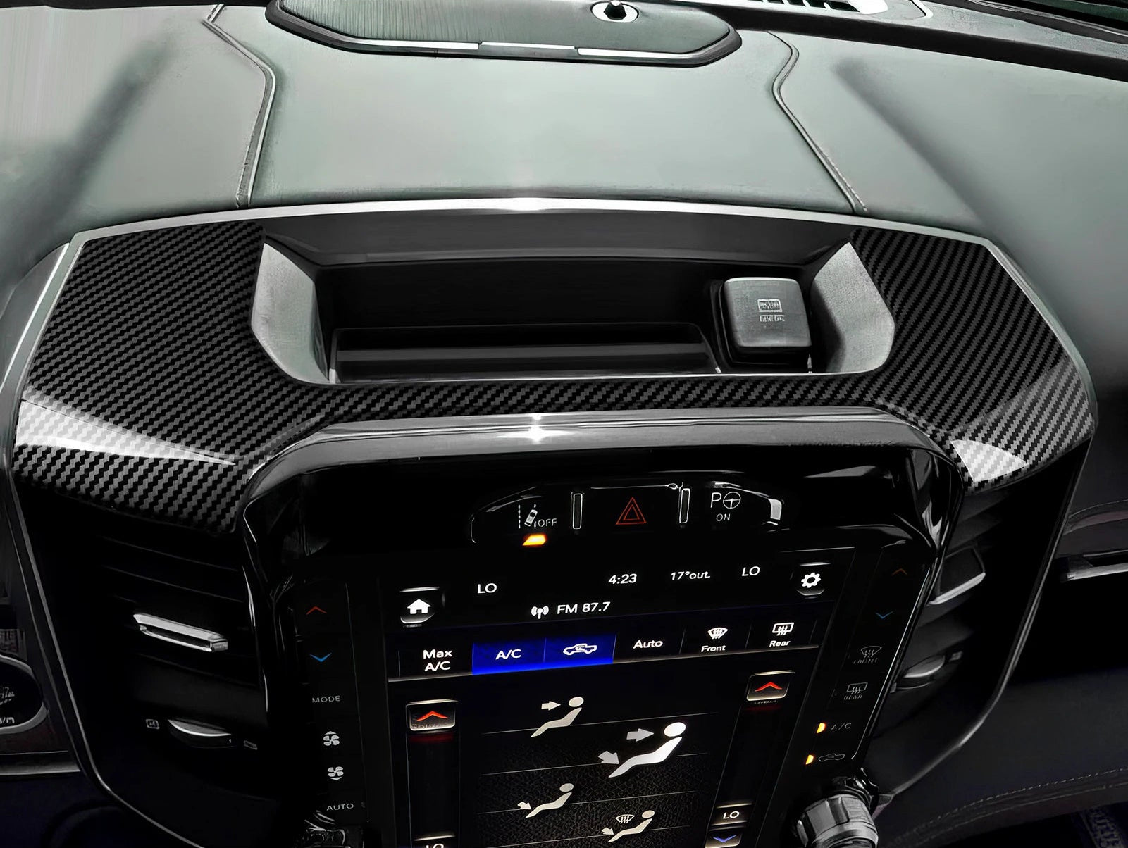 Dodge RAM 1500 2500 3500 – Navigations-Display Panel Zierblende Carbon-Optik (12 Zoll)