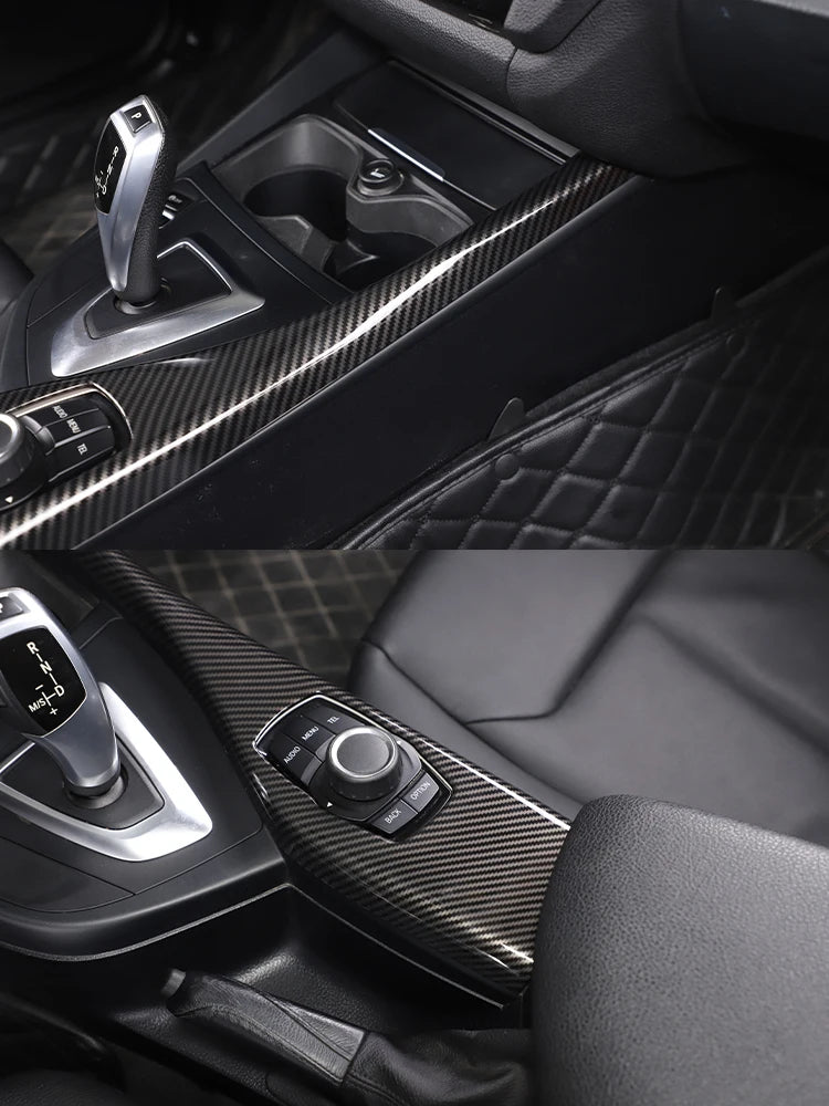 BMW 1er & 2er Multimedia Zierblende Carbon Optik Matt Schwarz