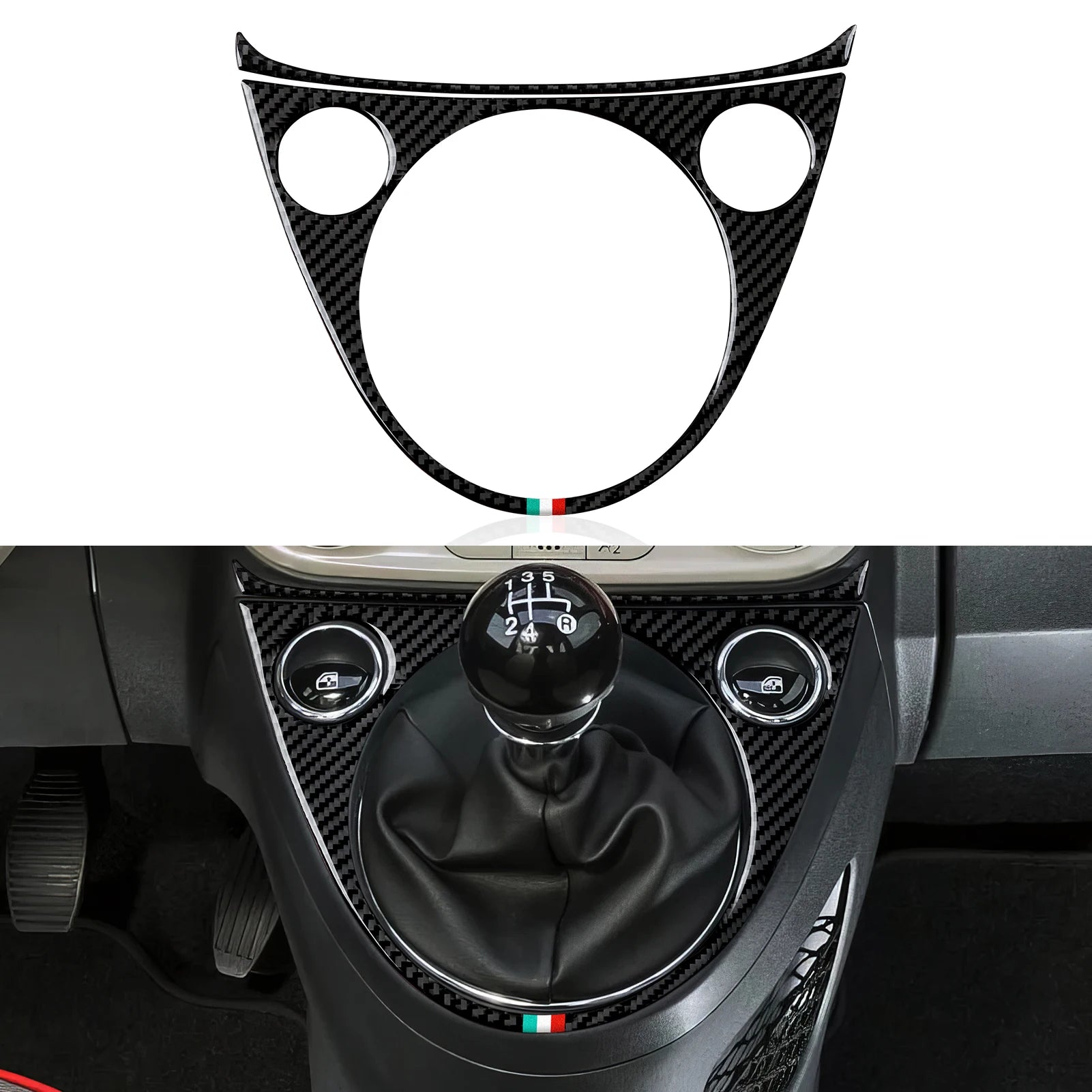 Fiat 500 Abarth 595 695 Innenraum Carbon Look Cover Set