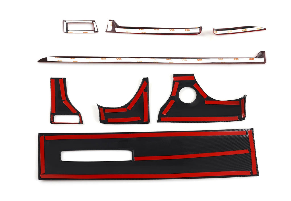Dodge RAM 1500 2500 3500 – Innenraum Dekor-Set Carbon-Optik Schwarz mit Roter Linie