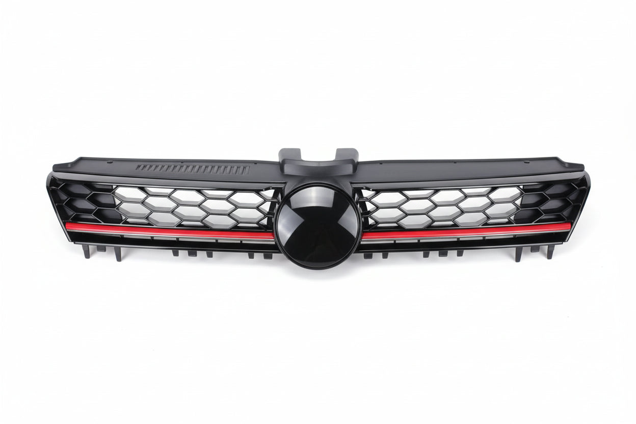 VW Golf 7 MK7 GTI-Style Honeycomb Frontgrill Hochglanz Schwarz