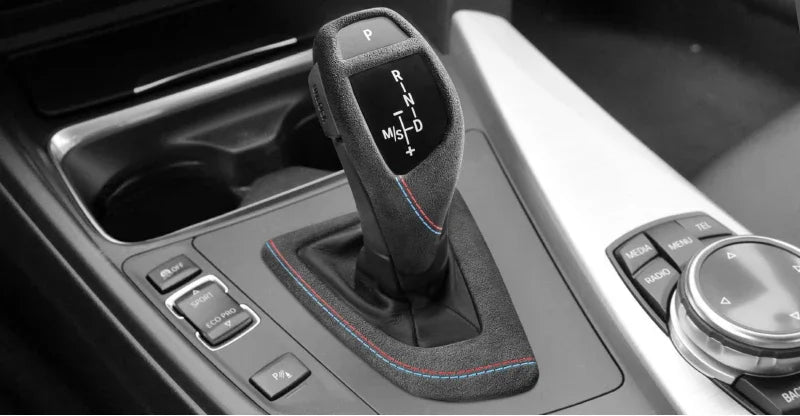 BMW Schaltknauf Zierblende & Schaltpanel Cover Alcantara F-Serie
