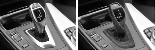 BMW Schaltknauf Zierblende & Schaltpanel Cover Alcantara F-Serie