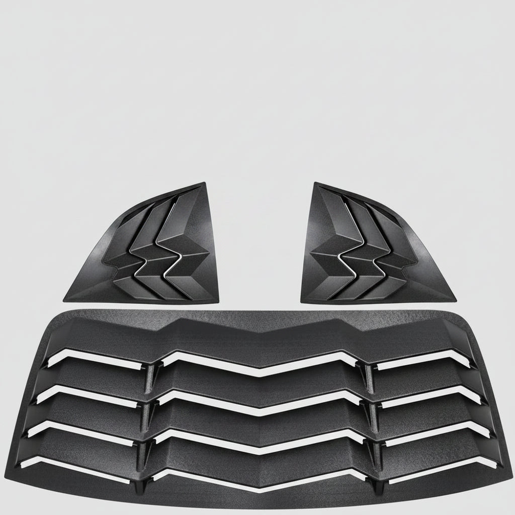Dodge Challenger – Heck & Seiten Louvers GT Style Matt Schwarz