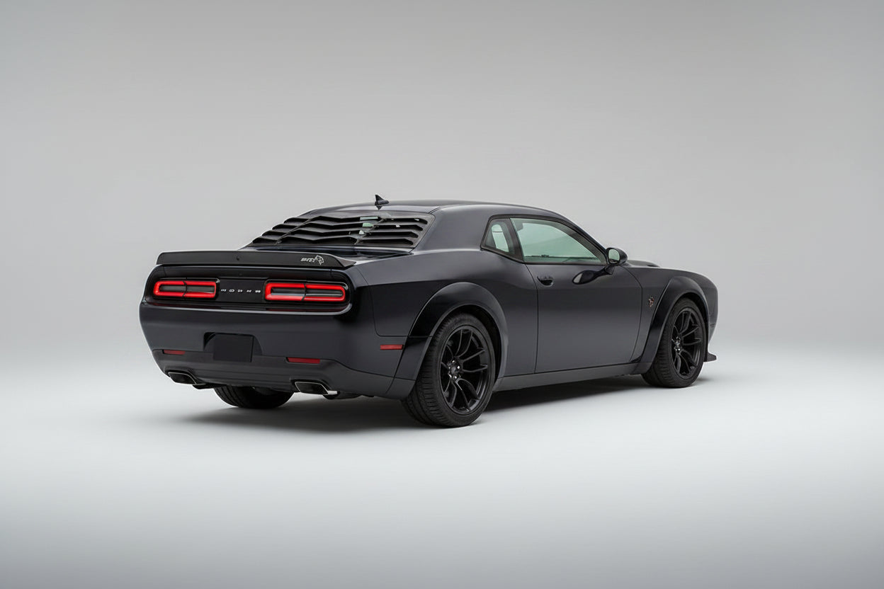 Dodge Challenger – Heck & Seiten Louvers GT Style Matt Schwarz