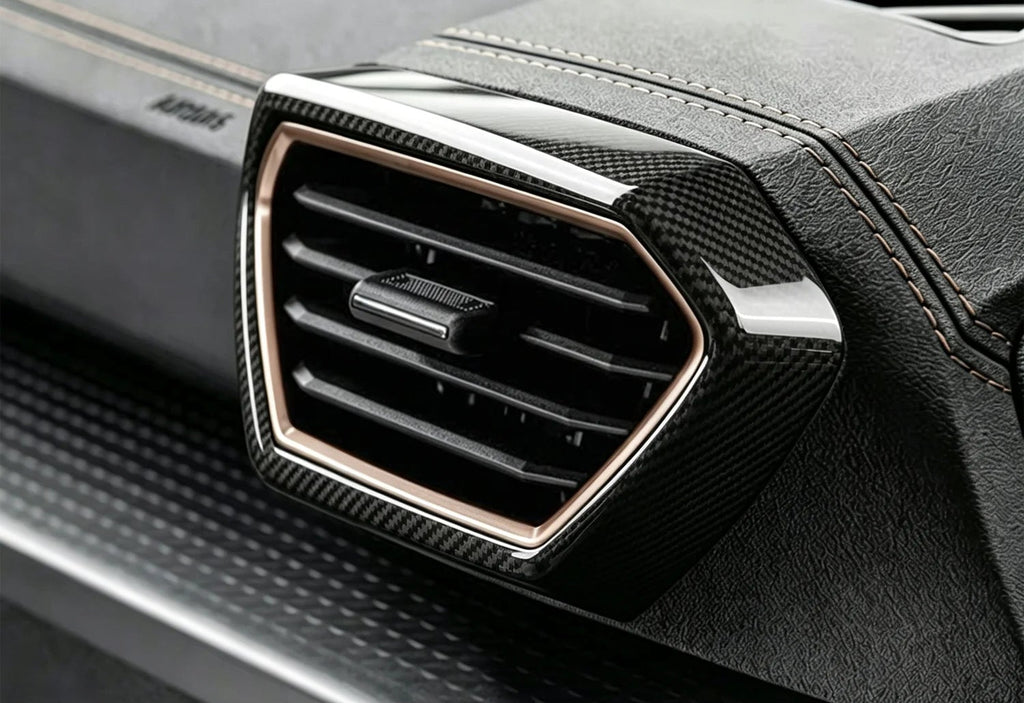 Seat Leon / Cupra – Seitenlüftung Zierblende Carbon / Kupfer