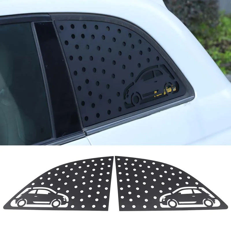 Fiat 500 Heckfenster Dreieck Wabenpanel Aluminium