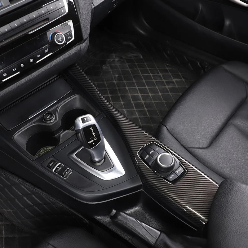 BMW 1er & 2er Multimedia Zierblende Carbon Optik Matt Schwarz