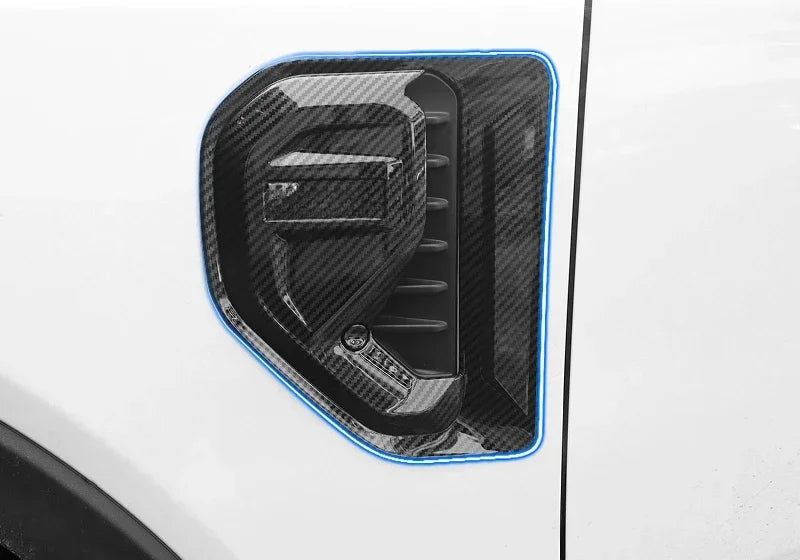 Ford Ranger Kotflügel Lüftungsschlitz Abdeckungen Carbon-Optik