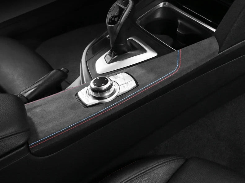 BMW F30 F32 F34 Mittelkonsole Folie Zuschnitt Alcantara Carbon Look