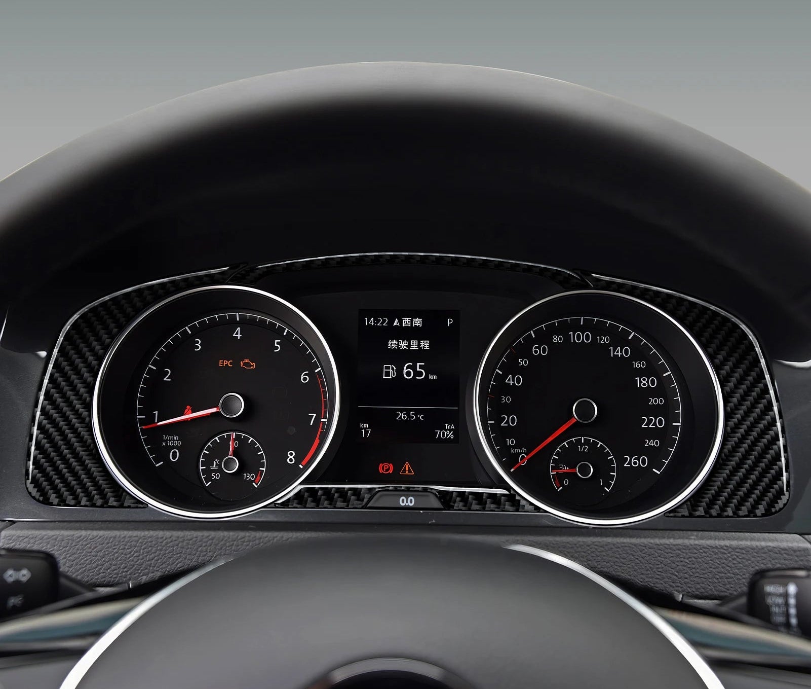 VW Golf 7 GTI / R / GTE – Tacho Rahmen Echt Carbon
