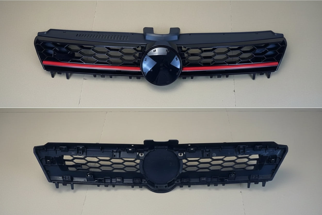 VW Golf 7 MK7 GTI-Style Honeycomb Frontgrill Hochglanz Schwarz
