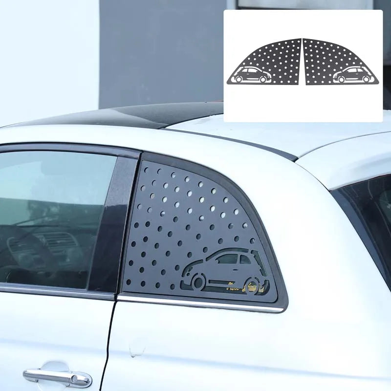 Fiat 500 Heckfenster Dreieck Wabenpanel Aluminium