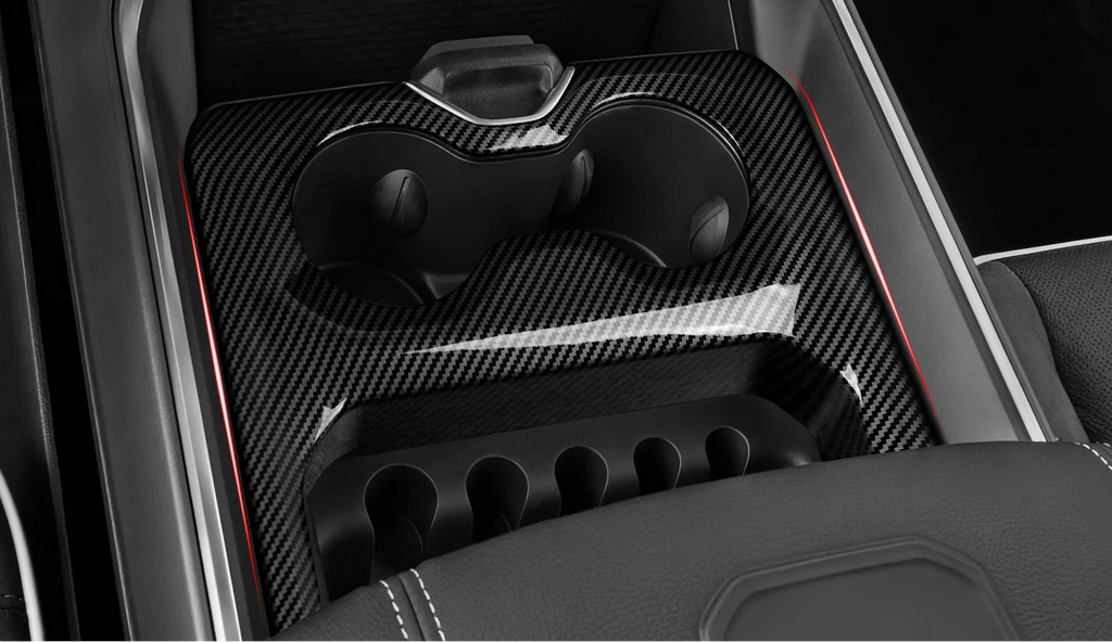 Dodge RAM 1500 2500 3500 – Mittelkonsole Becherhalter Panel Zierblende Carbon-Optik