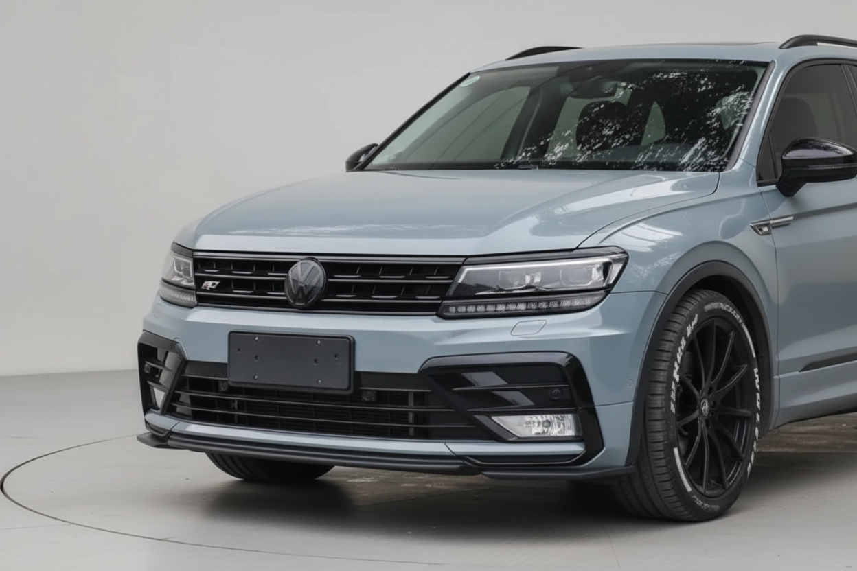 VW Tiguan 2 Frontgrill Hochglanz Schwarz Honeycomb Design Blackstyle