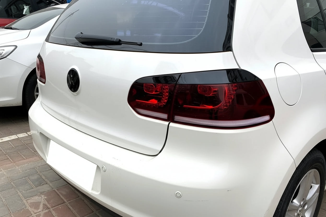 VW Golf 6 MK6 GTI R Rückleuchten Cover  Schwarz Carbon