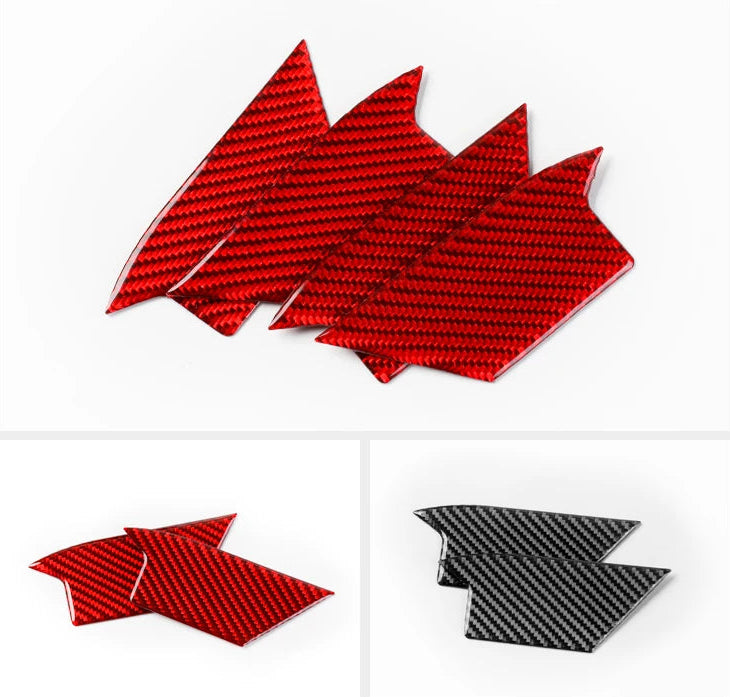 VW Golf 8 – Türgriff Abdeckung Carbon-Optik Rot Schwarz