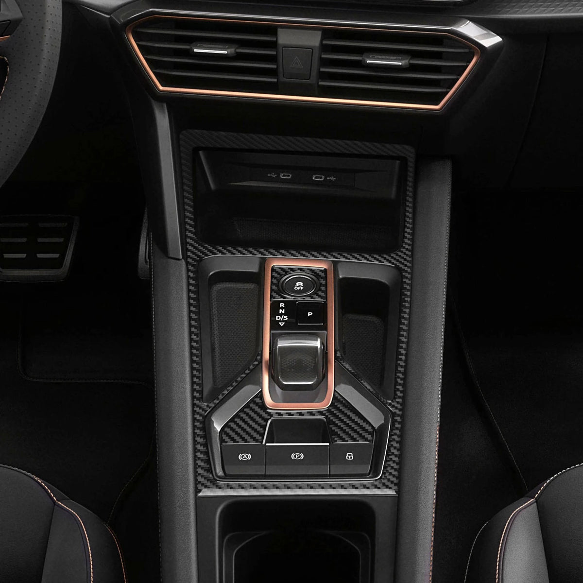 Cupra Leon / Formentor – Schaltknauf Zierblende Echtes Carbon Schwarz