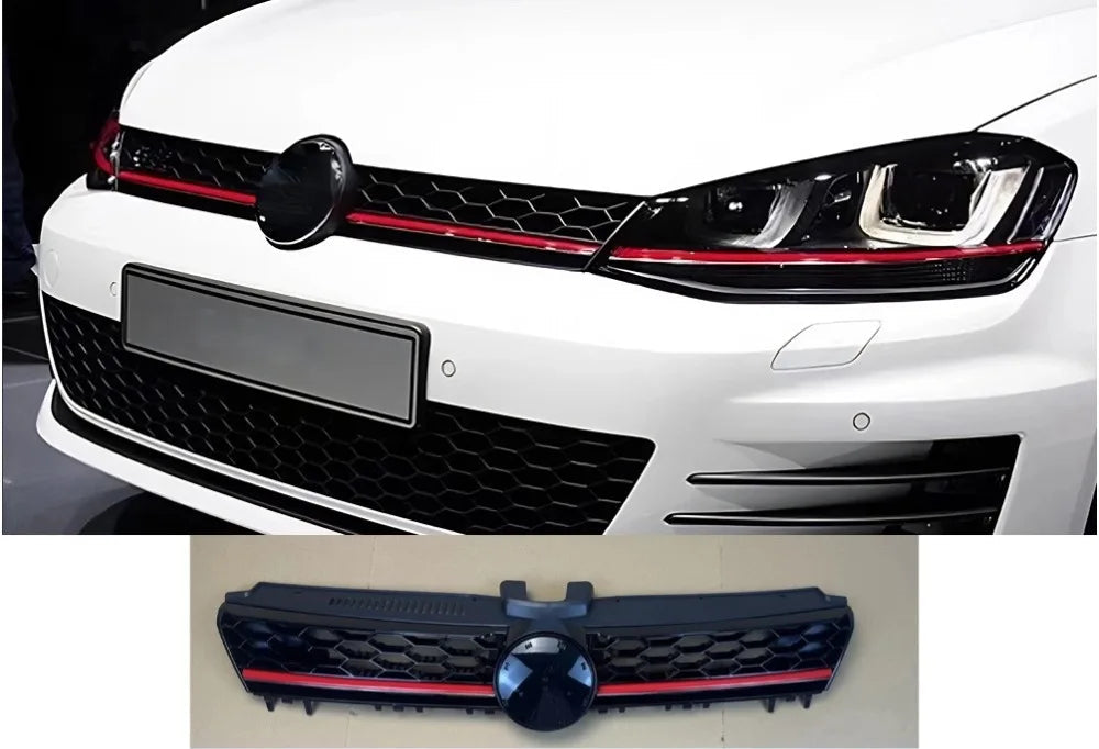 VW Golf 7 MK7 GTI-Style Honeycomb Frontgrill Hochglanz Schwarz