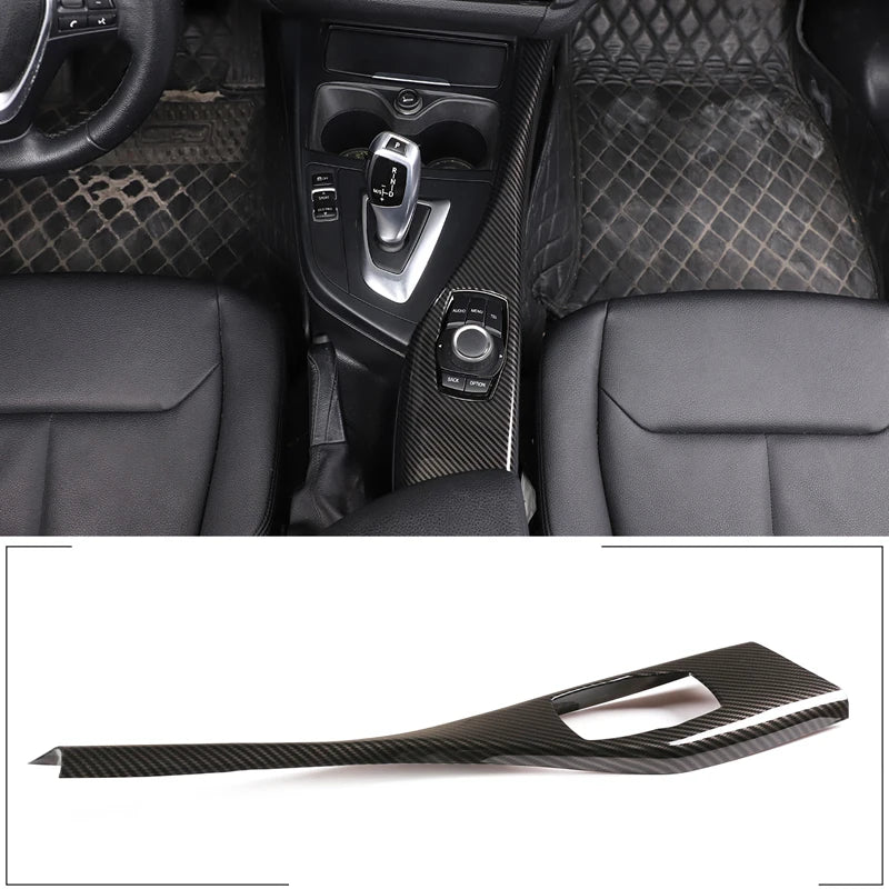 BMW 1er & 2er Multimedia Zierblende Carbon Optik Matt Schwarz