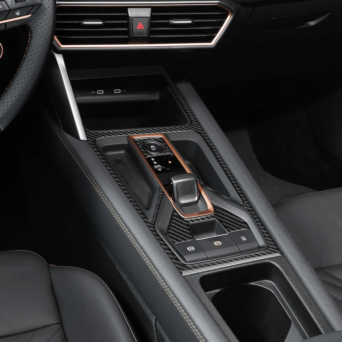 Cupra Leon / Formentor – Schaltknauf Zierblende Echtes Carbon Schwarz