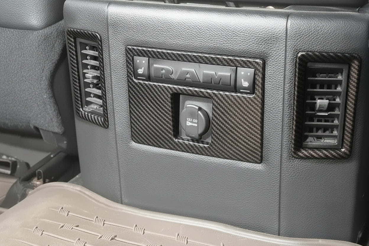 Dodge RAM 1500  Hintere Lüftungsdüsen Abdeckungen Carbon-Optik